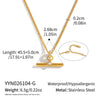 Minimalist Tshaped Stainless Steel Pendant Necklace With 18K Gold Pvd Plating Flash Ochain And Lobster Clasp