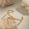 Minimalist Twist Knot Stainless Steel Bracelet With Electroplating Design