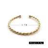Minimalist Twisted Metal Open Bracelet With Electroplated Finish Fashion Cuff Bangle