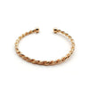 Minimalist Twisted Metal Open Bracelet With Electroplated Finish Fashion Cuff Bangle