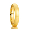 Minimalist Unisex Couple Rings In Tungsten Steel With Curved Surface And Gold Electroplated Finish