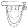 Minimalist Unisex Punk Hip Hop Heart Shaped Alloy Brooch With Paperclip Chain And Electroplating Process