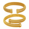 Minimalist Vertical Stripes 316L Stainless Steel Open Adjustable Electroplating Bracelet For Men And Women