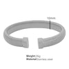 Minimalist Vertical Stripes 316L Stainless Steel Open Adjustable Electroplating Bracelet For Men And Women