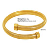 Minimalist Vertical Stripes 316L Stainless Steel Open Adjustable Electroplating Bracelet For Men And Women