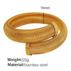 Minimalist Vertical Stripes 316L Stainless Steel Open Adjustable Electroplating Bracelet For Men And Women