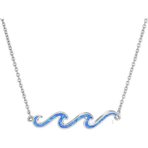 Minimalist Wave Pendant Necklace With O Shaped Chain Electroplated Copper Geometric Casual Jewelry For Women And Men