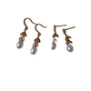 Minimalist Women's Earrings With Natural Freshwater Pearls And Imported 14K Gold In Droplet Shape