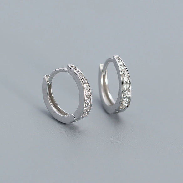 Minimalist Women's S925 Silver Geometric Earrings With Electroplating