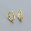 Minimalist Women's S925 Silver Geometric Earrings With Electroplating