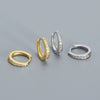 Minimalist Women's S925 Silver Geometric Earrings With Electroplating
