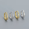 Minimalist Women's S925 Silver Geometric Earrings With Electroplating