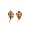 Mixed Materials Geometric Glass Crystal Tassel Earrings Set With Diamonds For Women Highend Retro Style