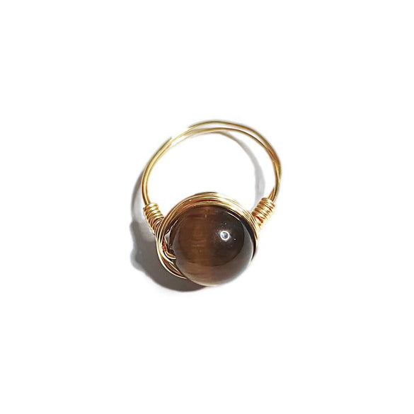 10Mm Natural Stone Amethyst Ring Handmade Woven Color Preserving Unisex Fashion Jewelry