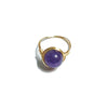 10Mm Natural Stone Amethyst Ring Handmade Woven Color Preserving Unisex Fashion Jewelry