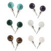 10Mm Round Bead Natural Stone Earrings Stone Crystal Earrings Turquoise Tiger Eye Silver Plated Women