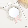 Mobile Phone Accessories Alloy Love Mirror Diamond Pearl Flower Electroplated