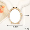 Mobile Phone Accessories Alloy Love Mirror Diamond Pearl Flower Electroplated