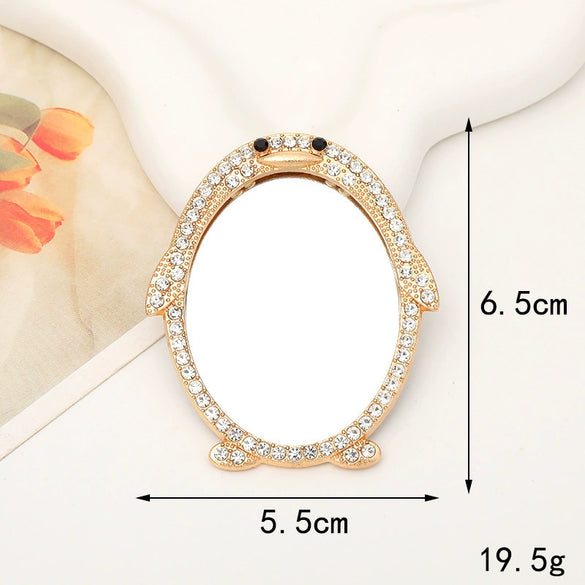 Mobile Phone Accessories Alloy Love Mirror Diamond Pearl Flower Electroplated