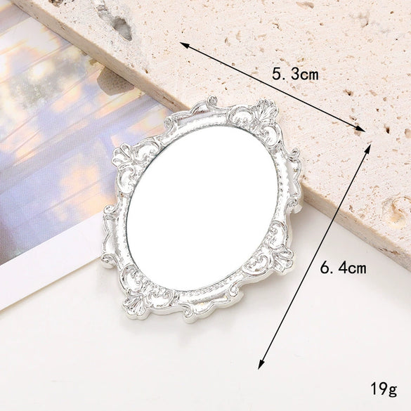 Mobile Phone Accessories Alloy Love Mirror Diamond Pearl Flower Electroplated
