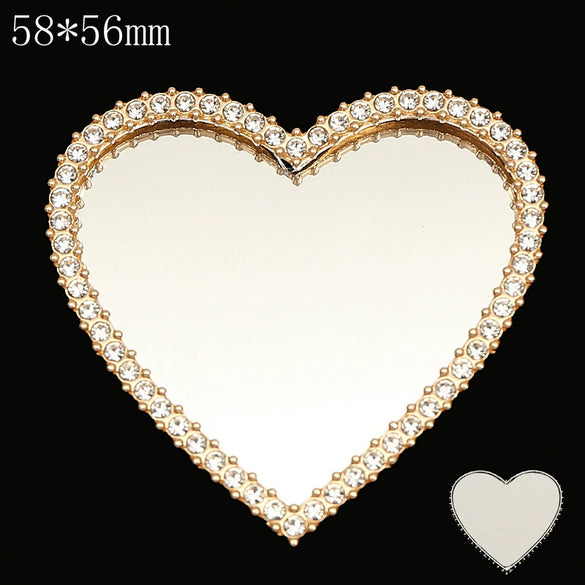 Mobile Phone Accessories Alloy Love Mirror Diamond Pearl Flower Electroplated