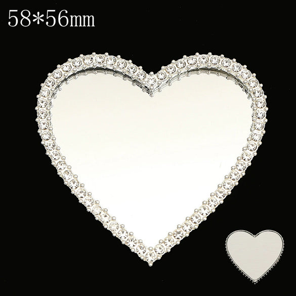 Mobile Phone Accessories Alloy Love Mirror Diamond Pearl Flower Electroplated