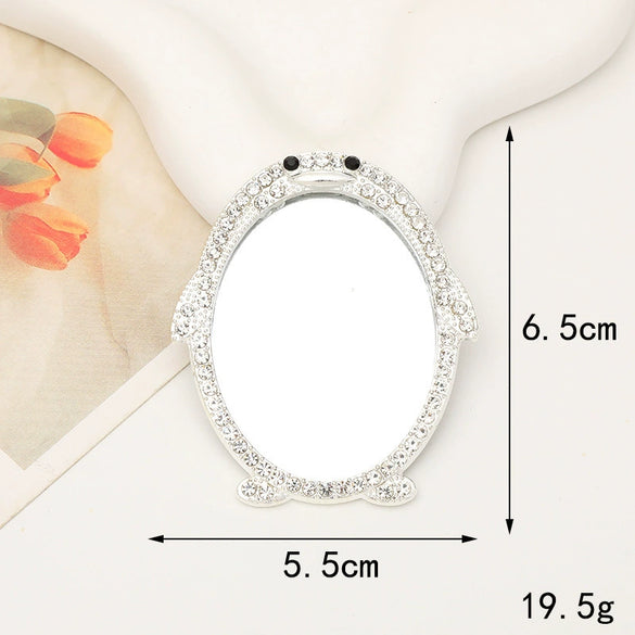Mobile Phone Accessories Alloy Love Mirror Diamond Pearl Flower Electroplated
