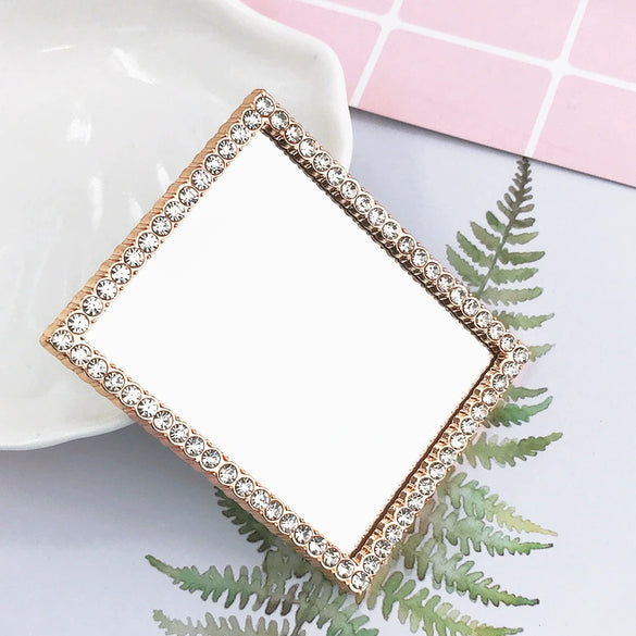 Mobile Phone Accessories Alloy Love Mirror Diamond Pearl Flower Electroplated