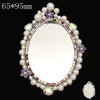 Mobile Phone Accessories Alloy Love Mirror Diamond Pearl Flower Electroplated