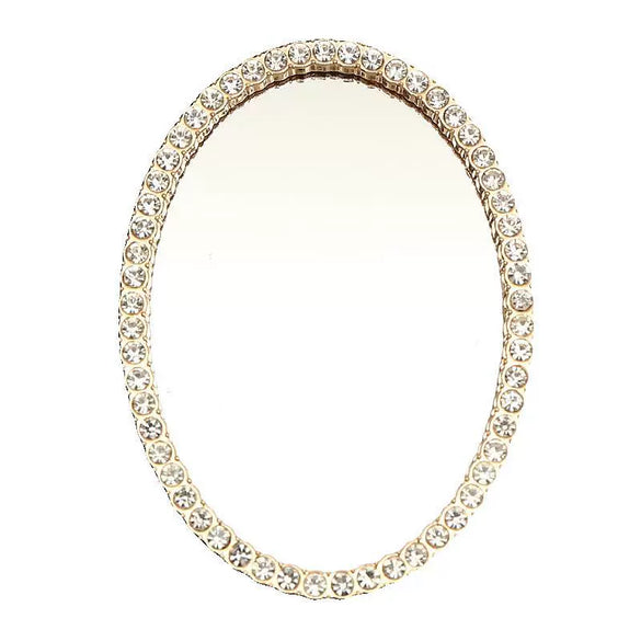 Mobile Phone Accessories Alloy Love Mirror Diamond Pearl Flower Electroplated