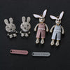 Mobile Phone Accessories Alloy Rabbit Full Diamond Electroplated