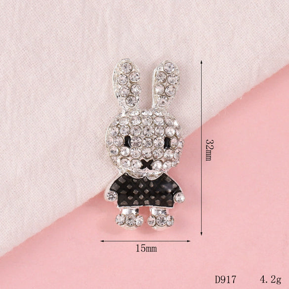 Mobile Phone Accessories Alloy Rabbit Full Diamond Electroplated