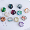 Mobile Phone Case Accessories Geometric Round Resin Patch With Oil Painting Wind Water Ripple Pattern
