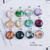 Mobile Phone Case Accessories Geometric Round Resin Patch With Oil Painting Wind Water Ripple Pattern
