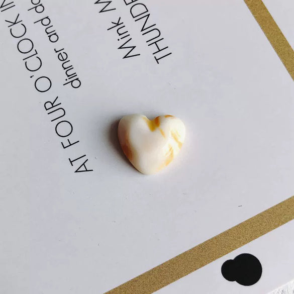 Mobile Phone Case Accessories Plastic Resin Retro Ink Smudged Cloud Heart Pendant