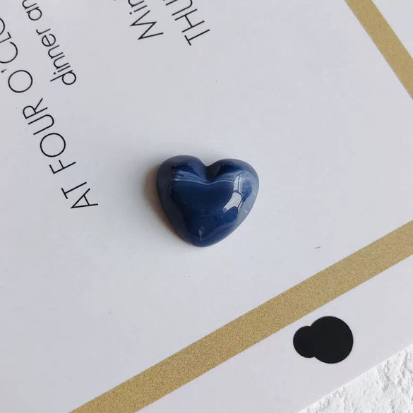 Mobile Phone Case Accessories Plastic Resin Retro Ink Smudged Cloud Heart Pendant
