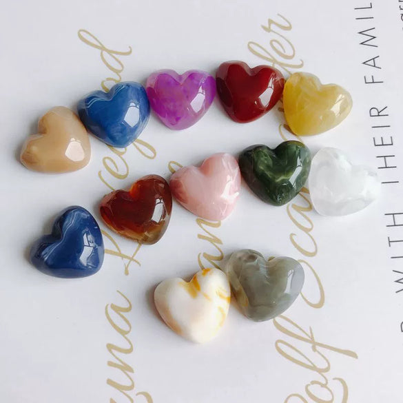 Mobile Phone Case Accessories Plastic Resin Retro Ink Smudged Cloud Heart Pendant