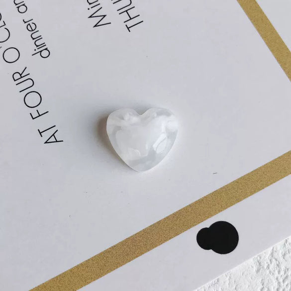 Mobile Phone Case Accessories Plastic Resin Retro Ink Smudged Cloud Heart Pendant