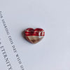 Mobile Phone Case Accessories Resin Peach Heart Oil Painting Water Ripple Asymmetrical Concave And Convex Flats Bottom Patch