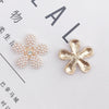 Mobile Phone Case Accessories Zinc Alloy Pearl Fivepetal Flower Handmade