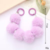 Mobile Phone Case Bag Pendant For Women Plush Fur Ball Handmade Beaded Portable Chain Short Wrist Strap