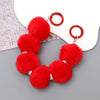 Mobile Phone Case Bag Pendant For Women Plush Fur Ball Handmade Beaded Portable Chain Short Wrist Strap