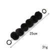Mobile Phone Case Bag Pendant For Women Plush Fur Ball Handmade Beaded Portable Chain Short Wrist Strap