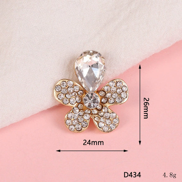 Mobile Phone Case Jewelry Accessories Alloy Light Luxury Flower Petal Electroplating