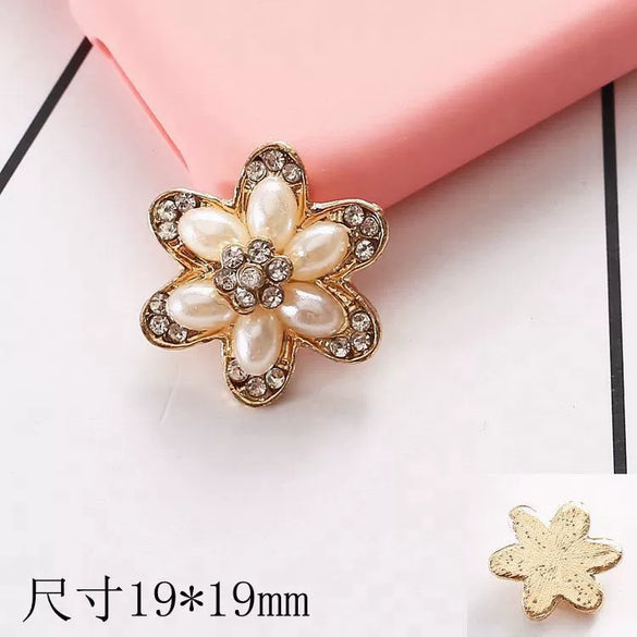 Mobile Phone Case Jewelry Accessories Alloy Light Luxury Flower Petal Electroplating