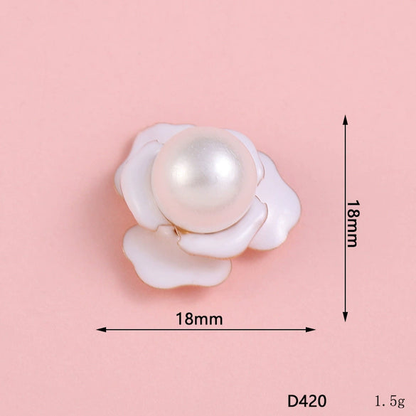 Mobile Phone Case Jewelry Accessories Alloy Light Luxury Flower Petal Electroplating