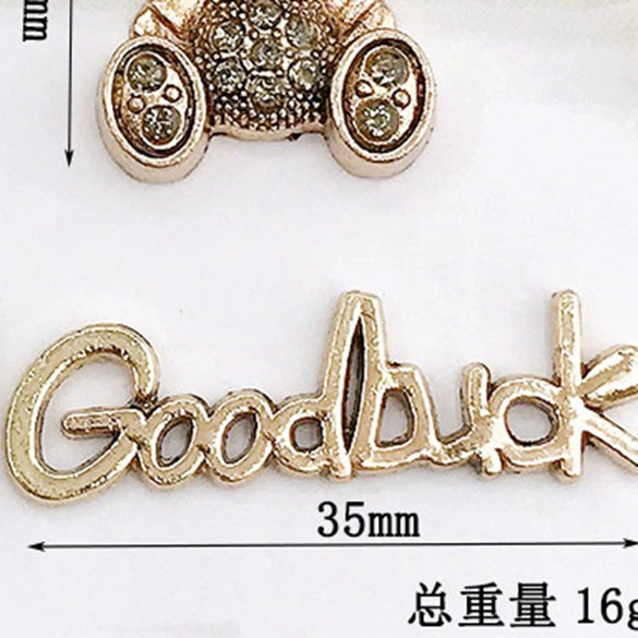 Mobile Phone Case Jewelry Accessories Vintage Bear Style Metal Electroplated Pearl