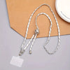 Mobile Phone Chain Accessories Pearl Leather Metal Handmade Love Letter C Style For Women