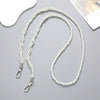 Mobile Phone Chain Accessories Pearl Leather Metal Handmade Love Letter C Style For Women