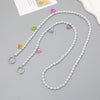 Mobile Phone Chain Accessories Pearl Leather Metal Handmade Love Letter C Style For Women